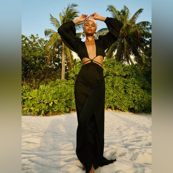 Diarrablu Sustainable Amal Dress Solid Noir Black size XS Top and Skirt SET - Picture 1 of 16